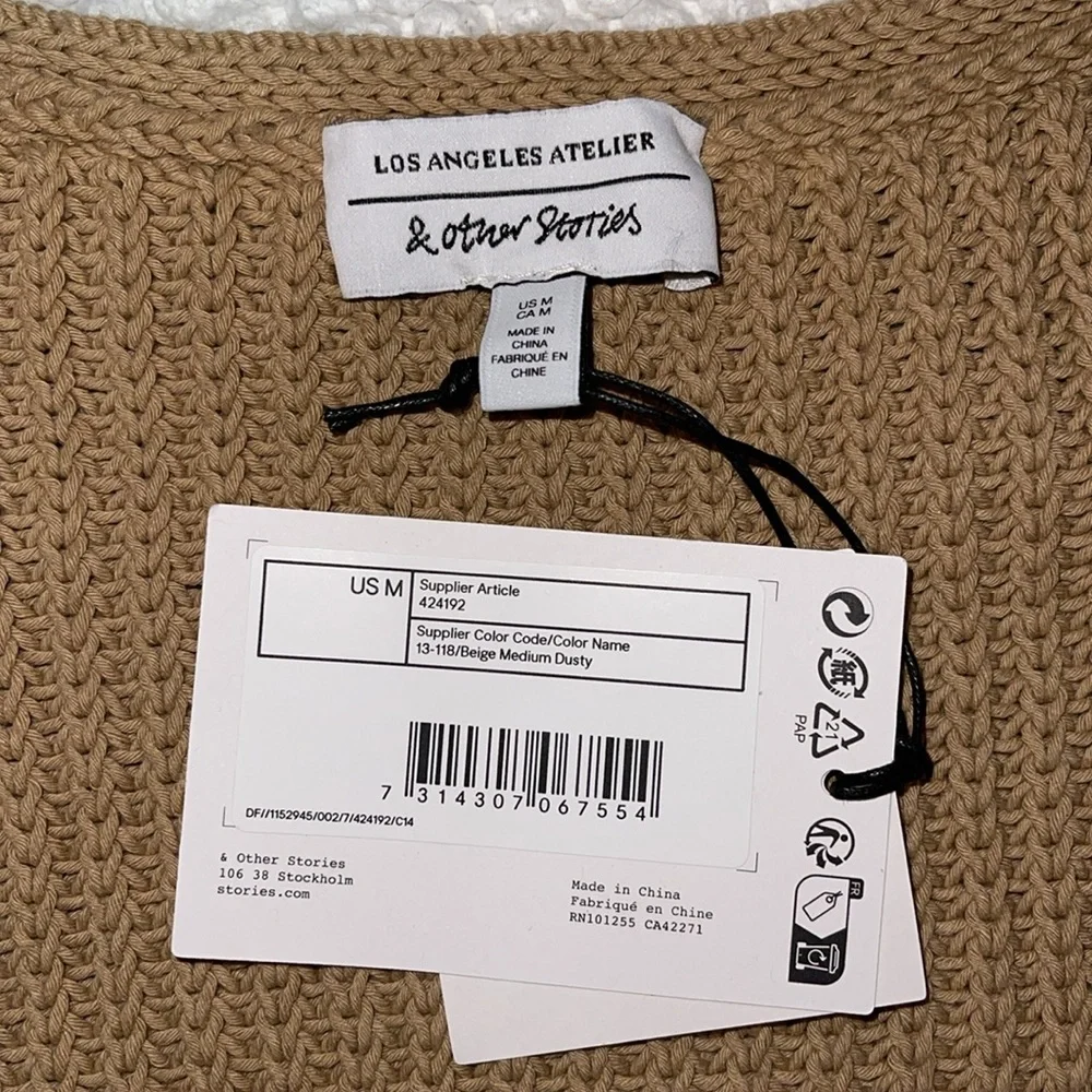 & Other Stories Cropped Sweetheart Bustier Knit Top - Picture 6 of 7